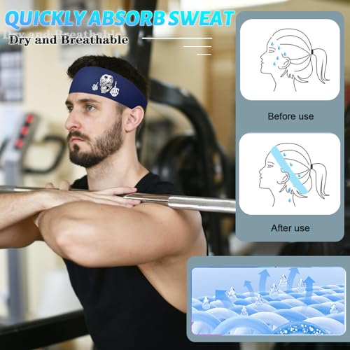Image of 3pcs Sweat Bands Headbands Men Sweatbands Headbands for Women Christian CrossSports Running