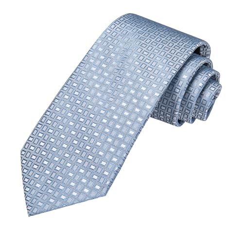 Image of Hi-Tie Mens Paisley Floral Striped Ties Set Silk Necktie and Lapel Pin for Men Pocket Square Cufflinks Set Business Wedding