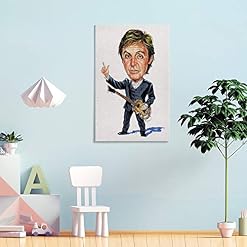 ASDYO Paul McCartney Poster sur toile Motif groupe de rock des Beatles 50 x 75 cm - Les Beatles, Paul McCartney, John Lennon, RIngo Starr, George Harrison ASDYO Paul McCartney Poster sur toile Motif groupe de rock des Beatles 50 x 75 cm – Image 4
