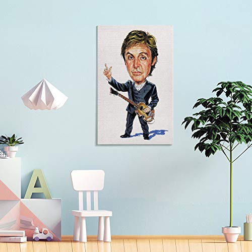 ASDYO Paul McCartney Poster sur toile Motif groupe de rock des Beatles 50 x 75 cm - Les Beatles, Paul McCartney, John Lennon, RIngo Starr, George Harrison ASDYO Paul McCartney Poster sur toile Motif groupe de rock des Beatles 50 x 75 cm – Image 5