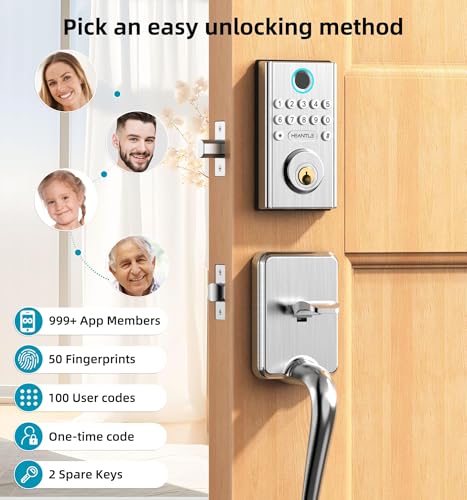 50% Off HEANTLE WiFi Smart Lock with Fingerprint & App Control - Image 7