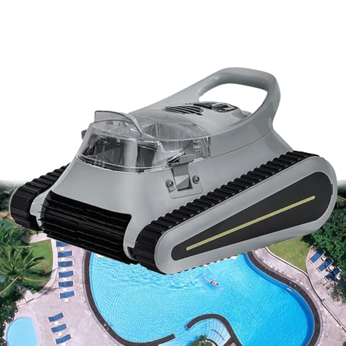 Limpiador robótico inalámbrico para piscinas sobre y en el suelo, paredes de escalada, planificación inteligente de rutas, profundidad de agua de 0,5 a 3 m
