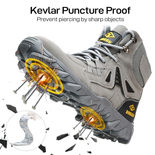 Steel Toe Boots for Men Safety Work Boots Comfortable，Indestructible Industrial & Construction Shoes Mens Composite Toe Boots4