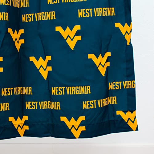 Image of College Covers Everything Comfy West Virginia Mountaineers Bright and Colorful Shower Curtain Cover 70 inch x 72 inch
