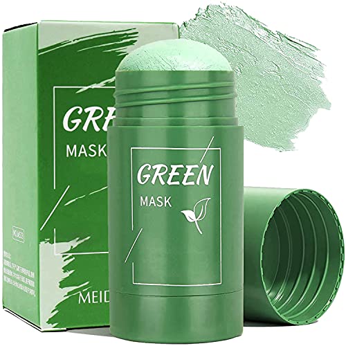 Poreless Deep Cleanser Green Tea Mask, Natural Green Tea Purifying Clay Stick Mask, Deep Cleanse Pore, Improves Skin, for Suitable For All Skin Types For Men Women (1 Pack)