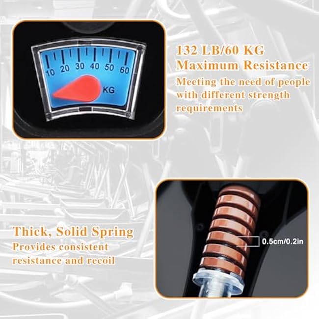 Thigh Master Inner Thigh Exerciser Adjustable Resistance 0-132 LB Strength Exercise Equipment, Leg Workout Exerciser Pelvic Floor Hip Trainer with Resistance Display and Smart Counter, Black/Red