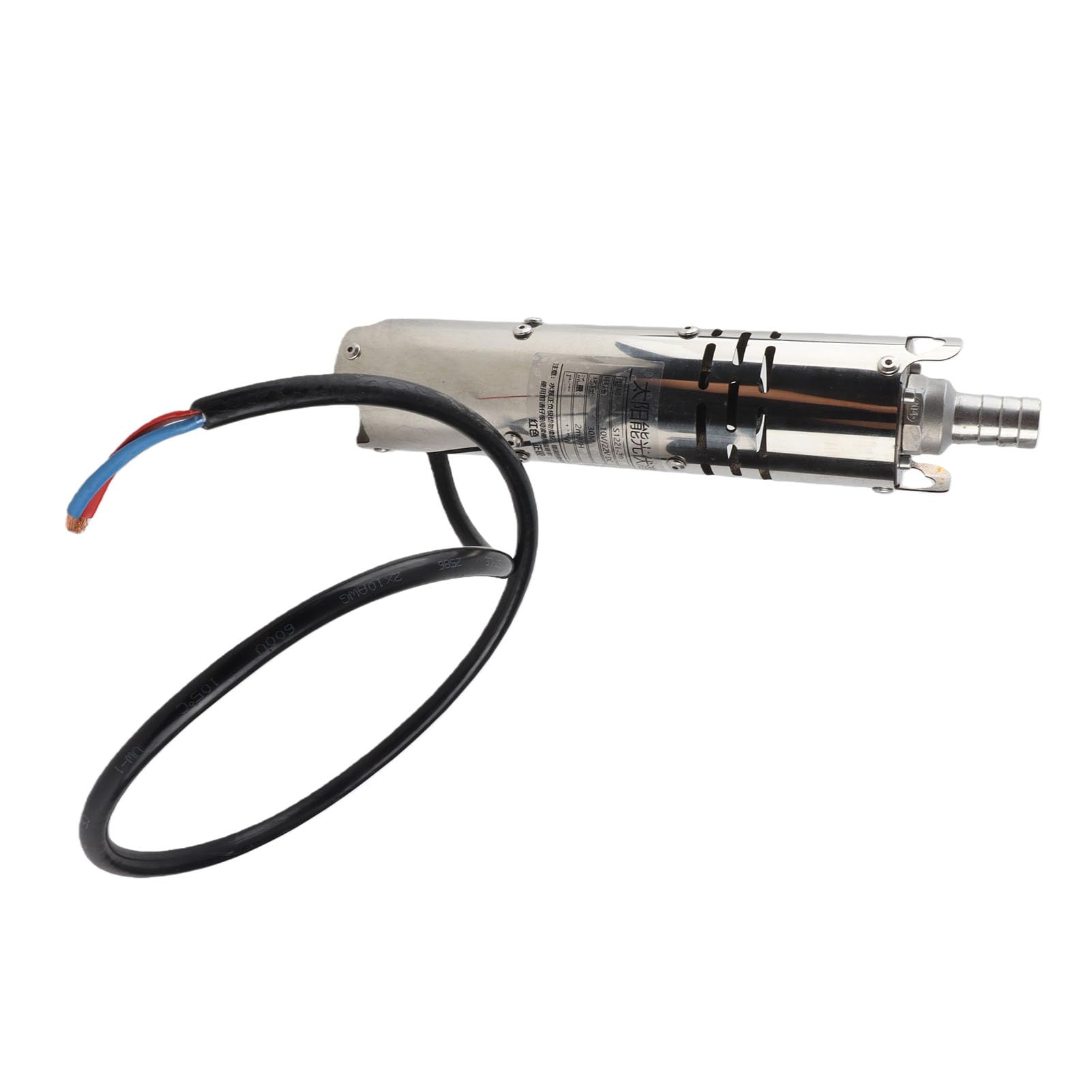 Cocoarm Bomba Sumergible Bomba de Agua sin Escobillas CC de Acero Inoxidable 12 V 240 W MPPT Incorporado Amplio Voltaje 10 V a 22 H Elevación de 20 M para Estanque de Pozo de Riego Solar (S122T-30)