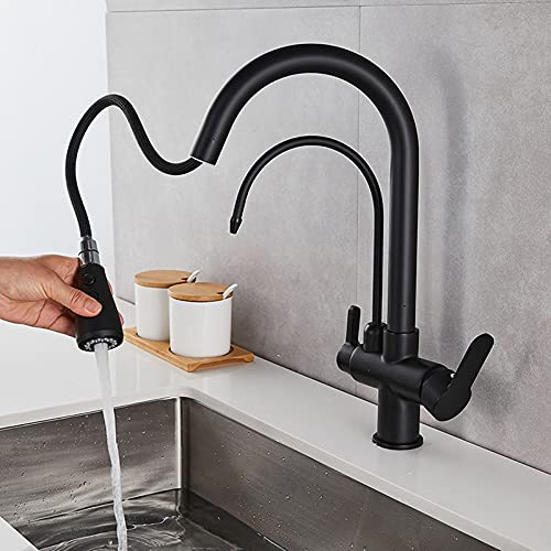 Robinet évier de cuisine 3 voies à arc élevé pour eau pure - 4