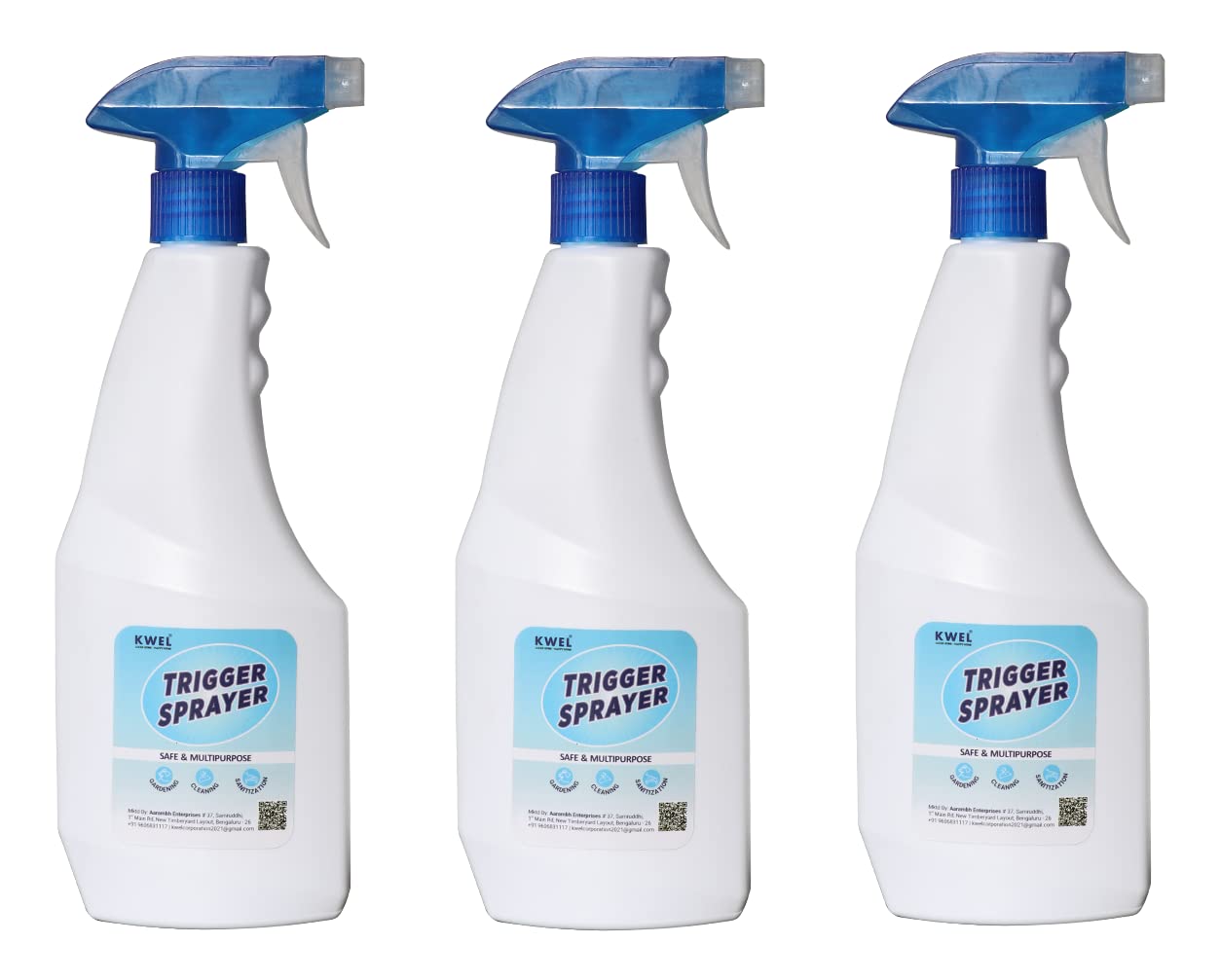 KWEL Multi purpose spray bottle 500ml (pack of 3)