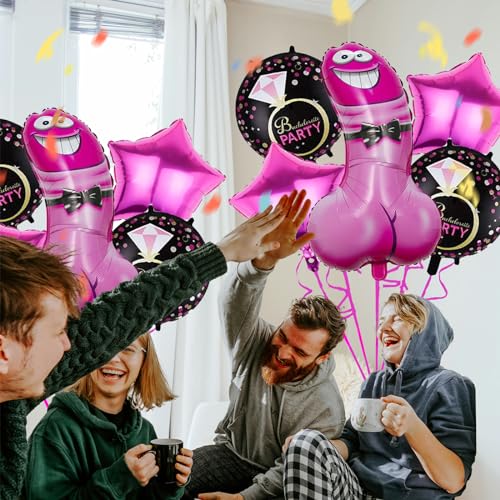 Image of Bachelorette Balloons Fun Decoration for Bachelorette Party Naughty Funny Balloons for Bachelorette Party Bridal Shower Girls Night Bachelorette Party Balloons Decorations Supplies