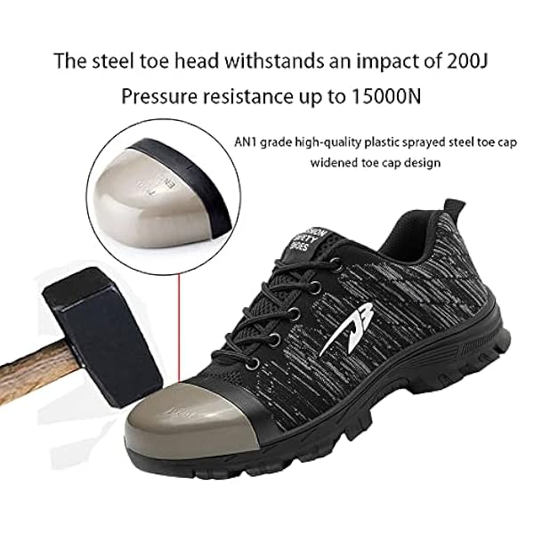 Stalen Neus Werkschoenen Veiligheidsschoenen,Voor Wandelen, Outdoor-Gebruik, Op De Bouwplaats, Op Het Werk, Ook Als Wandelschoenen Voor Buiten,▁