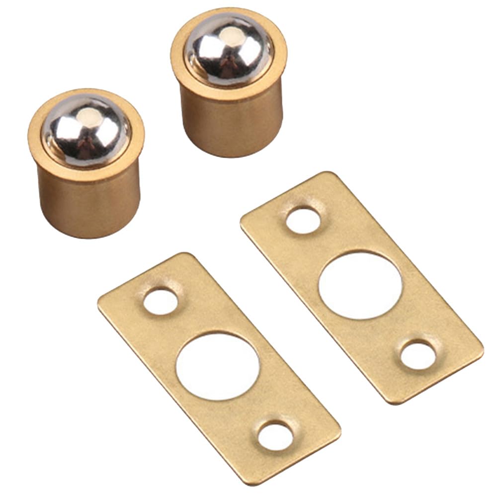 Ball Door Catch for Internal Door, 2Pcs Roller Adjustable Ball Latches Spring Ball Bearing Door Catch for Cupboard Closet Top of Door, 12.5mm Diameter