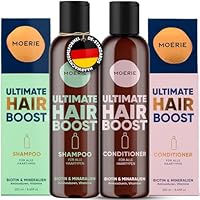 MOÉRIE Mineralshampoo und Haarspülung-Set für längeres, dickeres und volleres Haar – vegane Haarprodukte, parabenfreie Haarprodukte, alle Haartypen, kehren Haarausfall um – 2 x 8,5 fl oz 251 ml