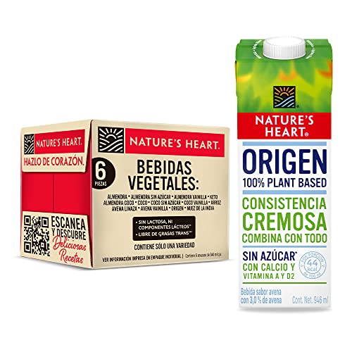 La mejor comparación de Azúcar y leche del mes. 42 Nature's Heart Bebida Vegetal Origen 946ml 6 Pack