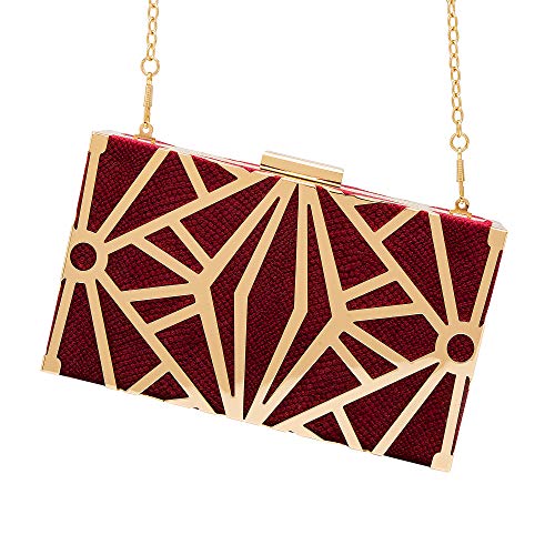 Image of CARIEDO Women Evening Bag Elegant Clutch Purse Exquisite Velvet Metal Hollow out Handbags Prom Wedding Party