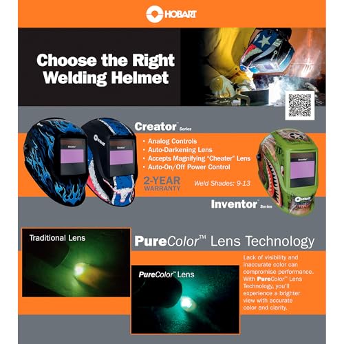 Image of Hobart 770866 Auto-Darkening Welding Helmet, Black