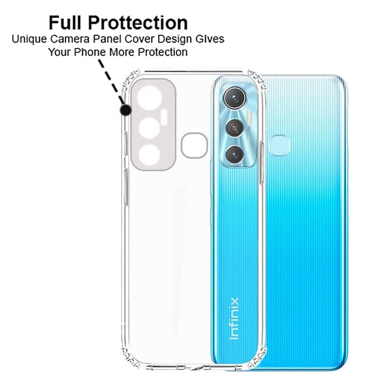 Image of COVERBLACK Transparent Rubber Back Cover for Tecno BD4J / Pop 5Pro - Transparent