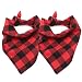 ASOCEA Dog Plaid Bandana Pet Triangle Bibs Christmas Winter Scarf Cotton Kerchief Neckchief for Small Medium Dogs Puppy Halloween Thankgiving Birthday Party Daily Use
