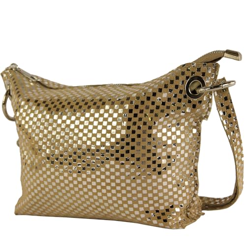 Sac à bandoulière en cuir modamoda de T243 véritable artisanat italien