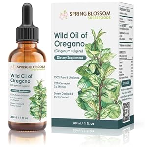 30ml Oregano Oil 100% Pure & Undiluted Min 92% Carvacrol Super-Strength Himalayan Essential Oil of Oregano (Origanum…