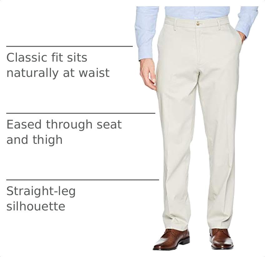 Image of Dockers Men's Classic Fit Signature Khaki Lux Cotton Stretch Pants