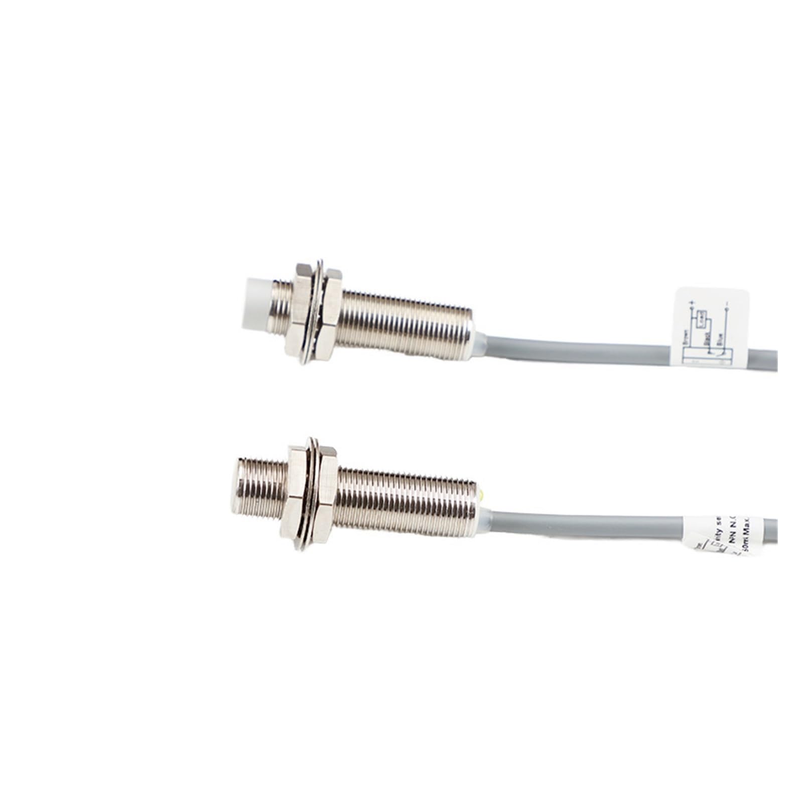 NOBIRTBSA M12 Non Flush PNP Inductive Proximity Sensor 10-30VDC Metal Cylindrical NPN Output(M12 flush NPN NO-Sn: 4.0mm)