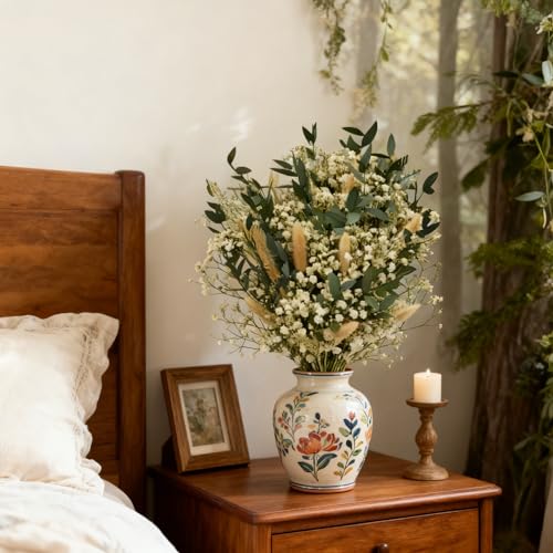 Ramo de Flores Secas Naturales Verde Boho miniatura 3