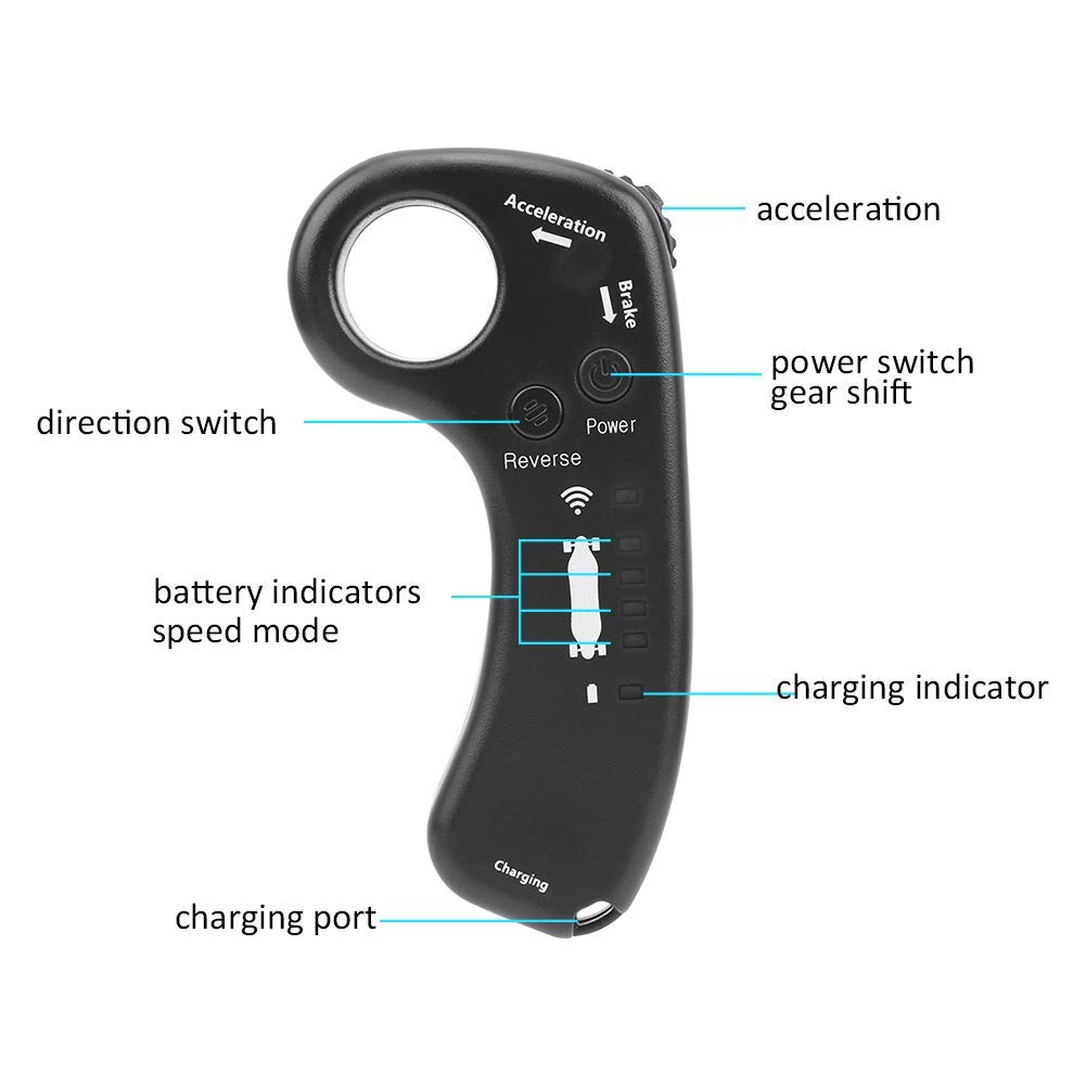 Alomejor telecomando wireless intelligente, versione di aggiornamento telecomando elettrico per skateboard, per la sostituzione, per skateboard elettr