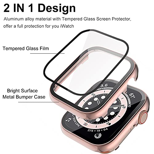 Miimall Case Compatible with Apple Watch SE Series 6/5/4 44mm Screen Protector - Image 2