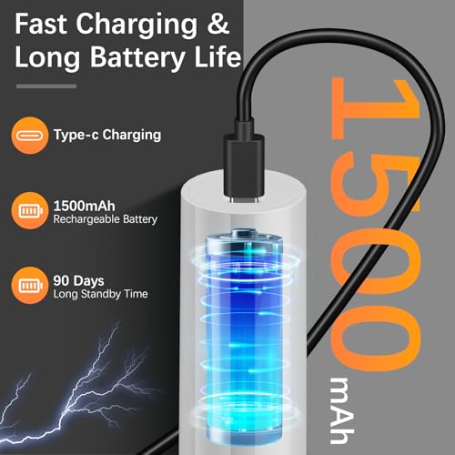 Image of Rechargeable Milk Frother with Stand, Electric Frother Wand Handheld Coffee Foam Maker Detachable Stainless Steel Whisk Drink Mixer Foamer for Latte, Cappuccino, Hot Chocolate, Egg (White)
