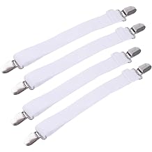 4pcs Bed Sheet Gripper Adjustable Fasteners with Clips