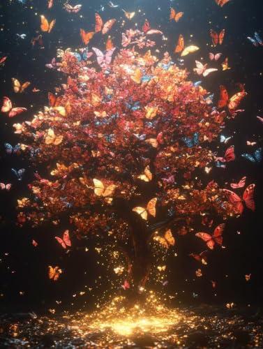 Diamond painting complet arbre de la vie grand format 80x60cm