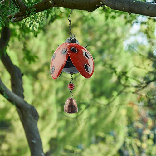 Gorgecraft Metal Ladybug Wind Chime Lucky Wind Bell Rustic Home Ornaments For Garden Yard Patio Indoor Outdoor Hanging Decoration #TOP5