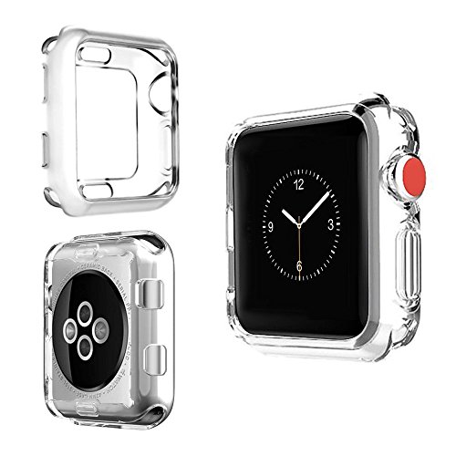 IvyLife Cover Apple Watch 42mm - Pellicola Custodia per iWatch Serie 3/2 / 1 Hermès Edition Nike Cinturino Screen Protector Case Protettiva Ultra Sottile Morbido TPU Trasparente