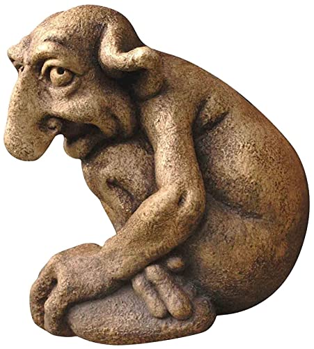 Hilai Statue de gargouille Gothique, Sculpture en résine Troll, décoration de Jardin Figurine Statue de Gnomes d'extérieur pour Le Patio de Fleur