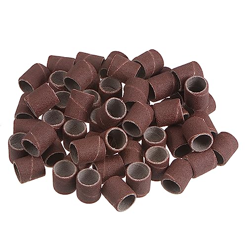 HARFINGTON 50pcs Sanding Drums 3/8 Inch Mini Sanding Sleeves 240 Grit Sanding Bands for Drum Sander Rotary Tools