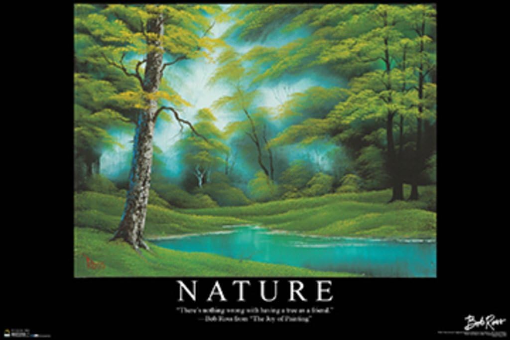 Nature - Landscape Painting - by Bob Ross - Art Print Poster - 36" x 24"