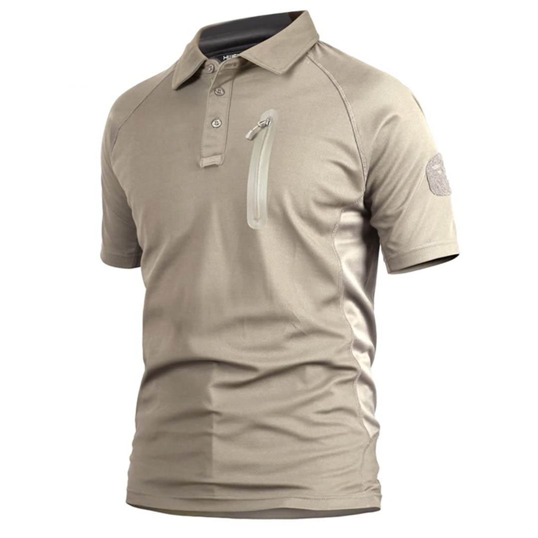 Maglietta a Maniche Lunghe da Uomo a Manica Lunga con Taschino sul Petto Tattico Militare all'aperto Quick-Dry T-Shirt (Blu M)