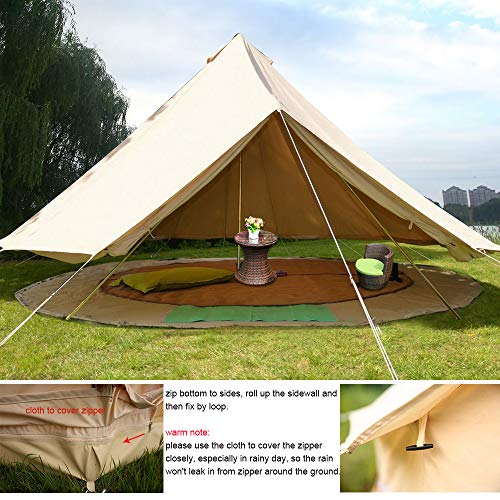 Carpa de lona algodón impermeable para 6-8 personas miniatura 4