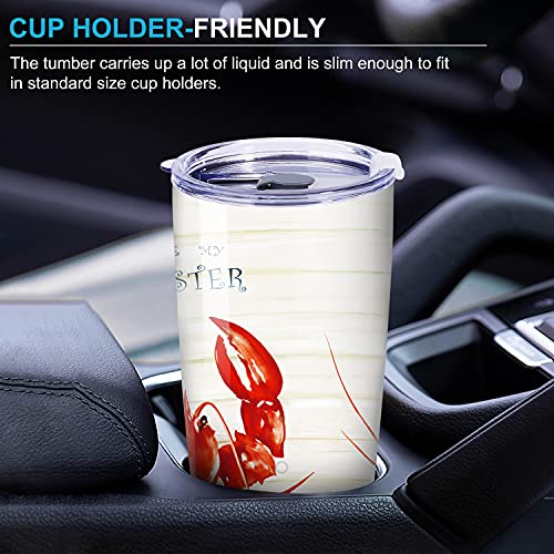 NymphFable 20oz Langosta Taza Termo Cafe Para Llevar Taza Termica Acero Inoxidable Taza Personalizada - Imagen 7
