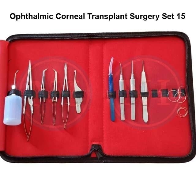 Ophthalmic Surgery Set 15 Pcs Stainless Steel (Re-usable)