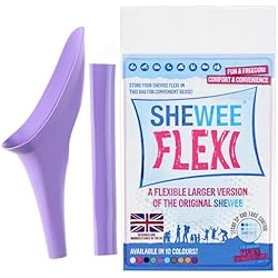 SHEWEE Flexi – The Original Female Urinal – Made in The UK – Reusable, Flexible & Portable Urination Device. Festival, Camping, Car, Hiking Essentials for Women. Stand to Pee Funnel – Lilac