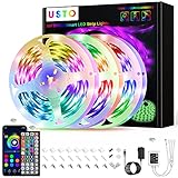 49.2ft Led Lights USTO Music Sync Color Changing Led Strip Lights Led Lights Strip with Phone App...