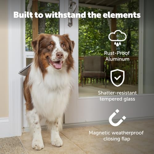 PetSafe Sliding Glass Pet Door, 1 Piece, Medium Dogs to 40 lbs, White - image 7