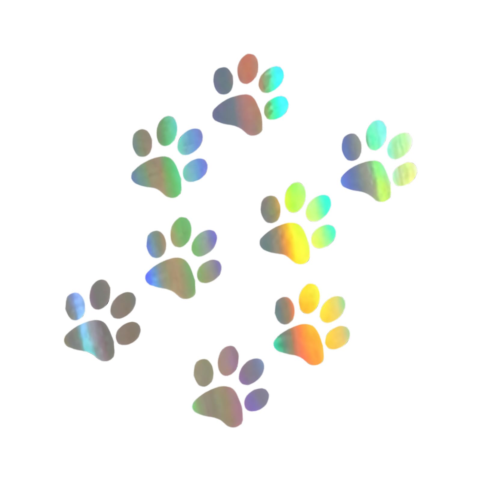 8 Pieces Cats Paws Design Stickers Multipurpose Decorative Sticker for Cars Laptops & Water Bottles Reflective Car Decals