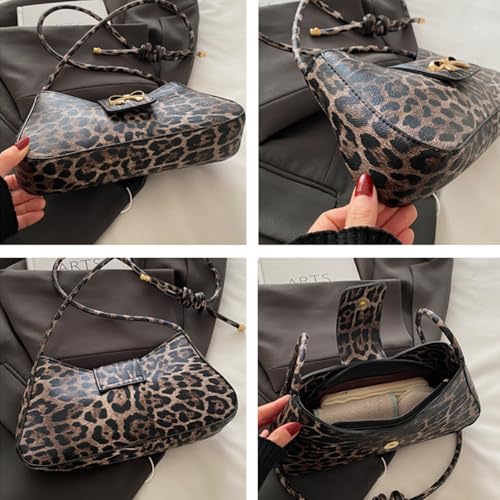 Leopard Print Puise y2k Bag Clutch Purses Leopard Purse Leather Shoulder Bag Cute Vintage Shoulder for Women3