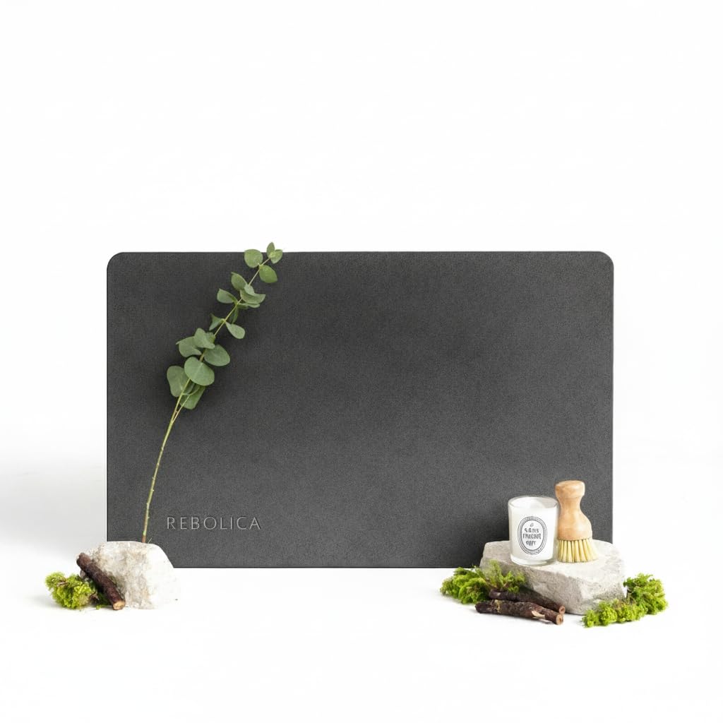 Tapis diatomite de salle de bain (gris anthracite)