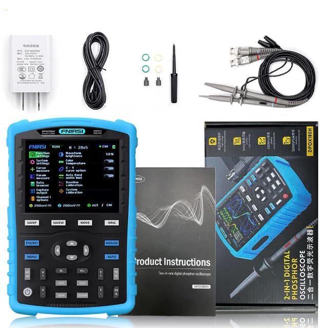 Fnirsi mini Oscilloscope Fnirsi DPOX180H Handheld Dual Channel Di...