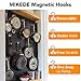 MIKEDE Magnetic Hooks Heavy Duty, 170Lbs+ Super Strong Magnet Hooks for Cruise Essentials, Neodymium Earth Magnets with Hook for Hanging, Magnetic Hanger for Fridge, Toolbox, Storage - 4 Pack