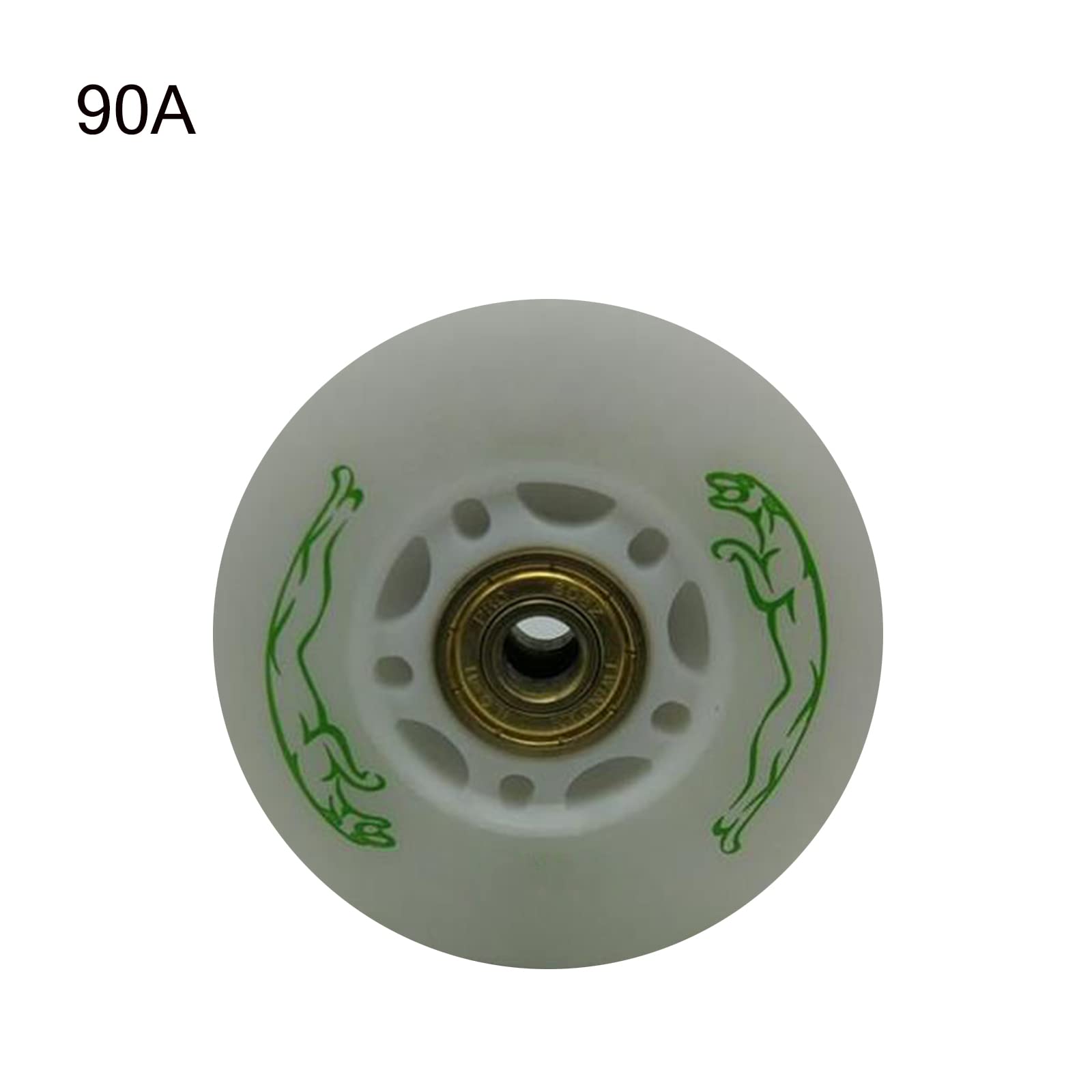 Genérico Ruedas de Repuesto para Patines en Línea Exterior Interior Paquete de 8 Luces Led Intermitentes de 72 mm, 76 mm Y 80 mm, con Rodamientos, 90 A